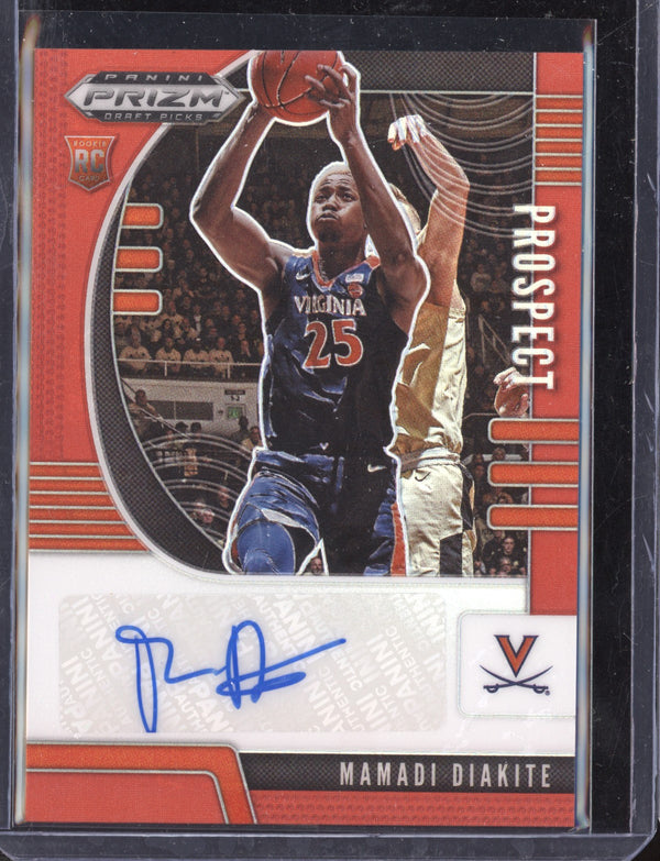 Mamadi Diakite 2020/21 Panini Prizm Draft Picks Prospect Autographs Red Prizm RC 157/199