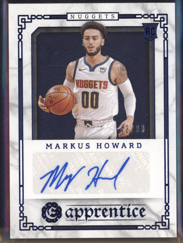 Markus Howard 2020-21 Panini Chronicles APR-MHW Apprentice Auto Blue RC 42/99