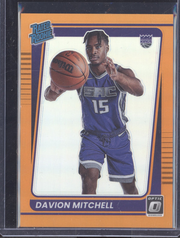 Davion Mitchell 2021-22 Panini Donruss Optic 155 Orange RC 119/199