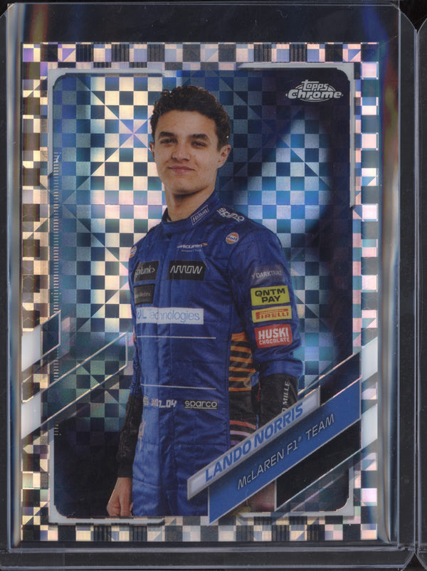 Lando Norris 2021 Topps Chrome Formula One Checker Flag