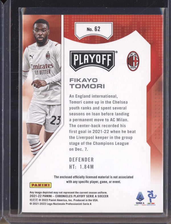 Fikayo Tomiyasu 2021-22 Panini Chronicles Soccer 62 Playoff Jersey 370/500