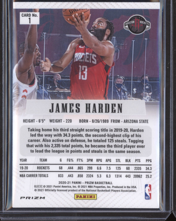 James Harden 2020-21 Panini Prizm Flashback Silver