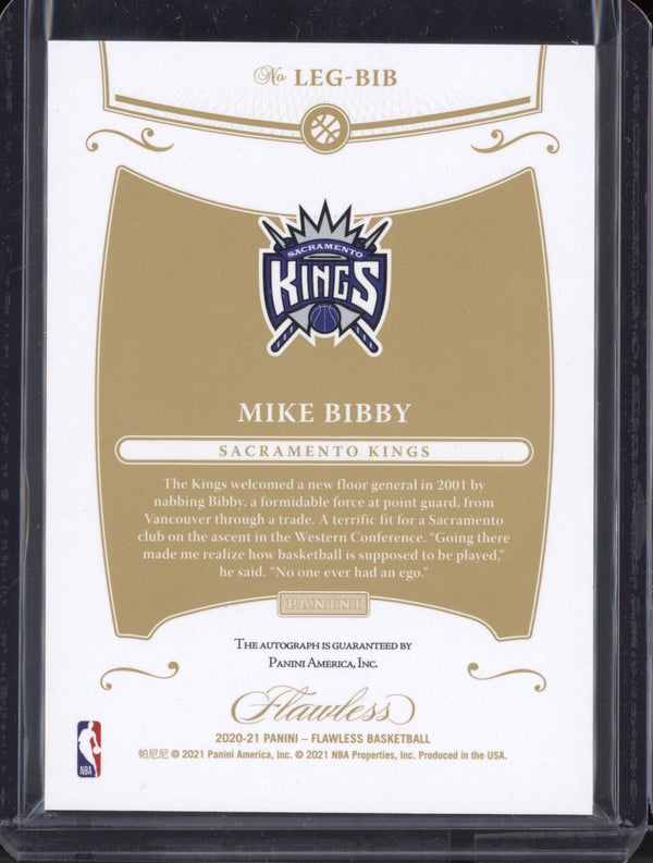 Mike Bibby 2020/21 Panini Flawless Legendary Scripts 23/25