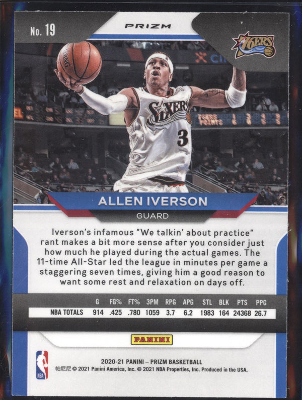 Allen Iverson 2020-21 Panini Prizm 19 Ruby Wave