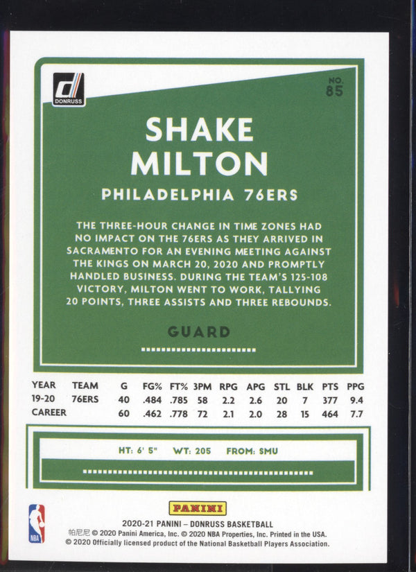 Shake Milton 2020/21 Panini Donruss Choice Red  29/99