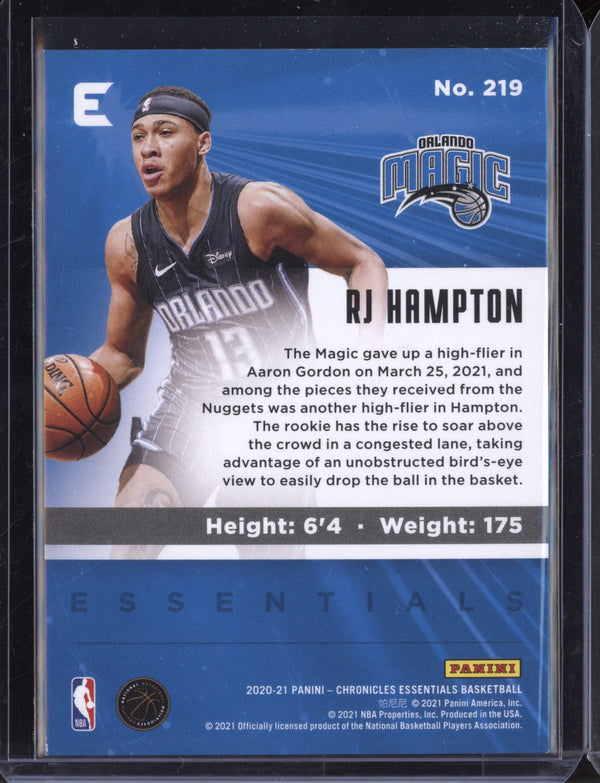 RJ Hampton 2020-21 Panini Chronicles Essentials Platinum RC 1/1