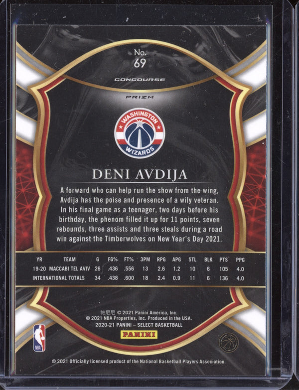 Deni Avdija 2020-21 Panini Select Concourse Disco RC