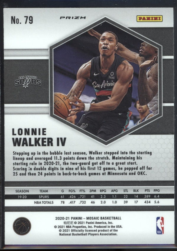 Lonnie Walker IV 2020-21 Panini Mosaic Red