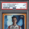 Theo Pourchaire 2021 Topps Chrome Formula One Orange Refractor 14/25 PSA  9