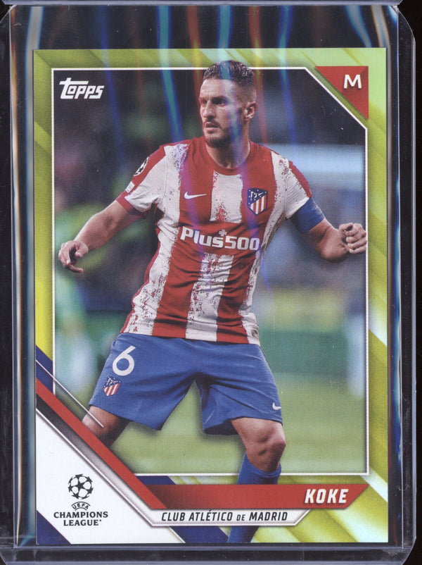 Koke 2021/22 Topps UEFA Champions League Yellow 179/250