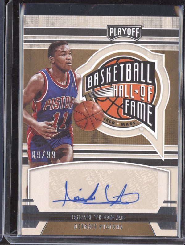 Isiah Thomas 2021-22 Panini Chronicles HOF-IST Hall of Fame Auto Blue 09/99