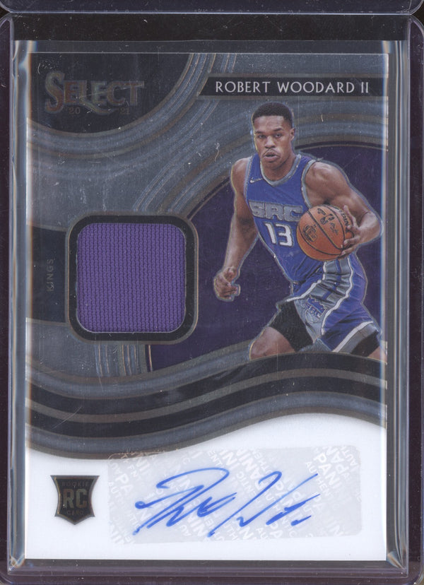 Robert Woodard II 2020-21 Panini Select RJA-WOO Rookie Jersey Auto RC 118/199