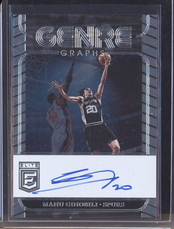 Manu Ginobili 2022-23 Panini Donruss Elite GG-MGB Genre Graphs Auto