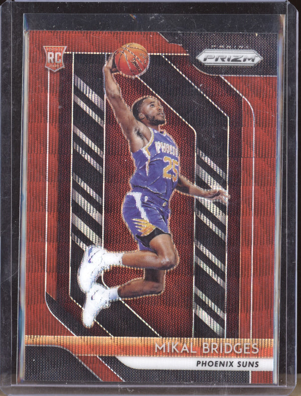 Mikal Bridges 2018-19 Panini Prizm 289 Ruby Wave RC