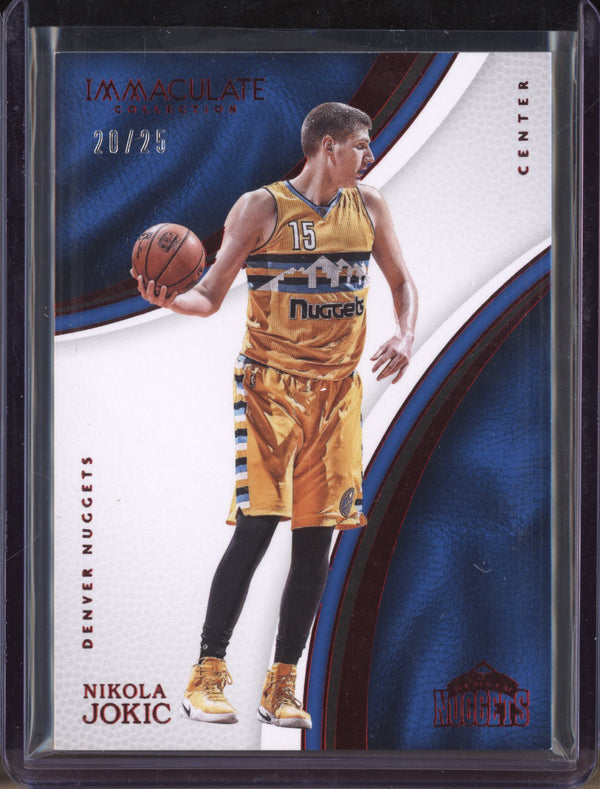 Nikola Jokic 2016-17 Panini Immaculate 76 Red 20/25