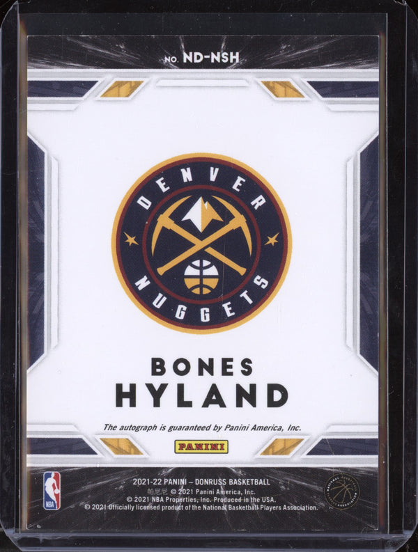 Bones Hyland 2021/22 Panini Donruss Next Day Auto RC
