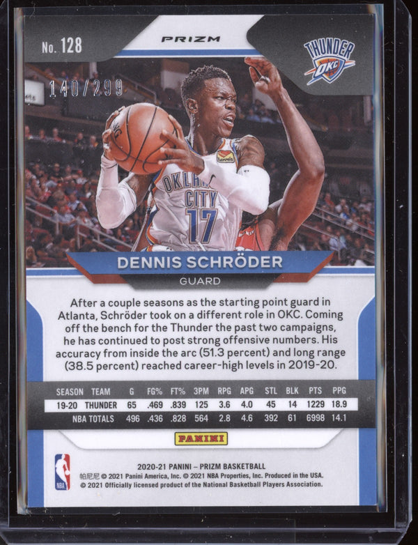 Dennis Schroder 2020 Panini Prizm Basketball Red Prizm 140/299