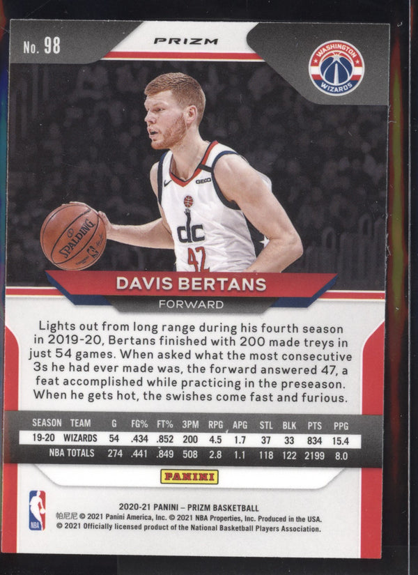 Davis Bertans 2020-21 Panini Prizm Blue Wave