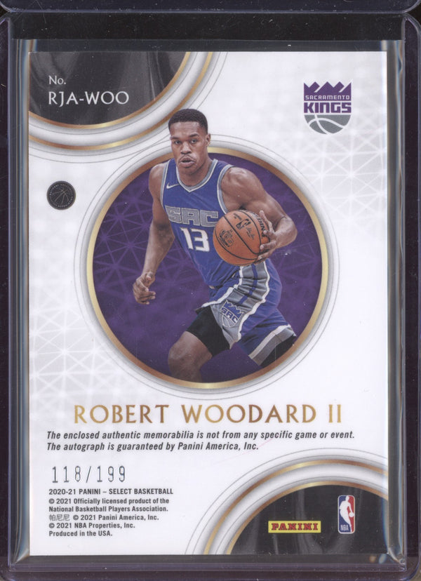 Robert Woodard II 2020-21 Panini Select RJA-WOO Rookie Jersey Auto RC 118/199