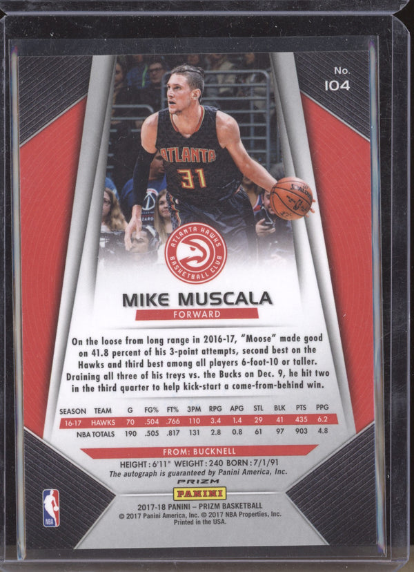 Mike Muscala 2017-18 Panini Prizm 104 Autographs