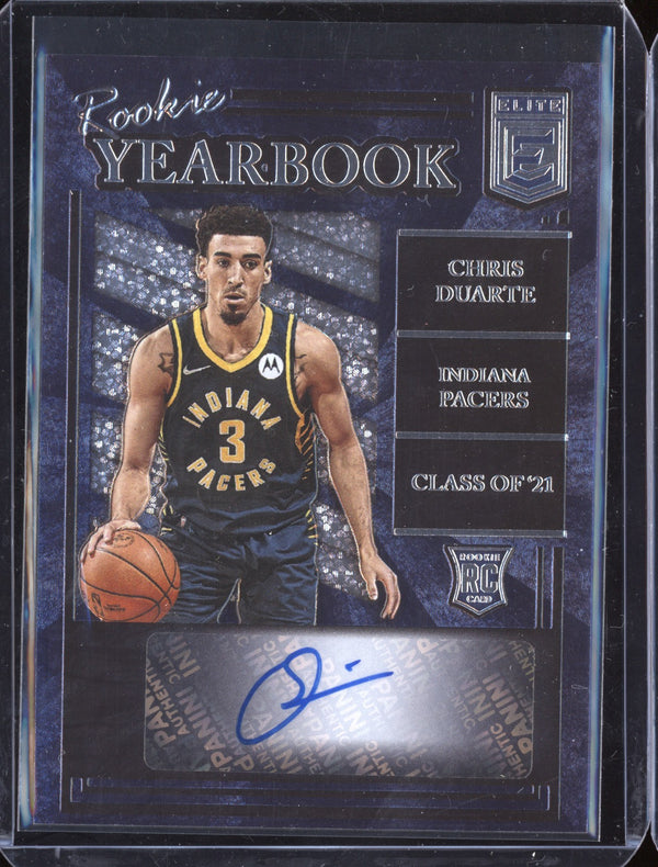 Chris Duarte 2021/22 Panini Elite Rookie Yearbook Auto RC