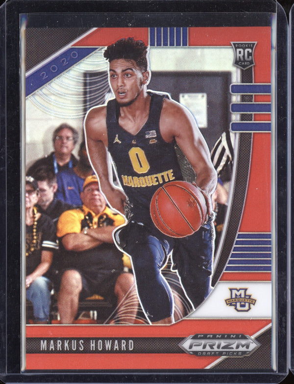 Markus Howard 2020/21 Panini Prizm Draft Picks Red Prizm RC 100/299