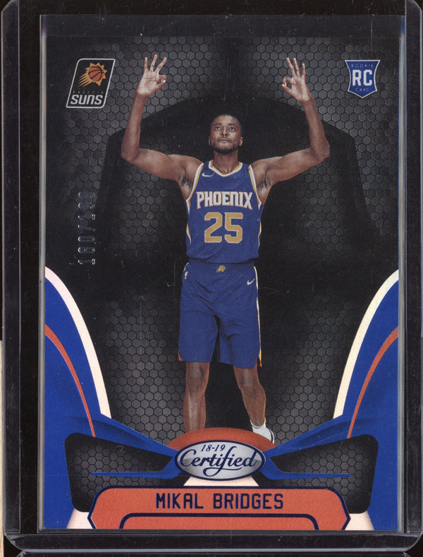 Mikal Bridges 2018-19 Panini Certified 160 Blue RC 180/199