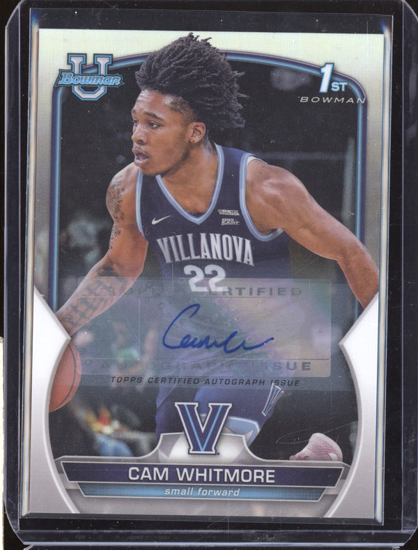 Cam Whitmore 2022-23 Bowman University Chrome Refractor Auto 1st RC /499