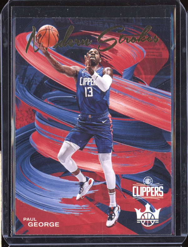 Paul George 2022-23 Panini Court Kings 19 Modern Strokes