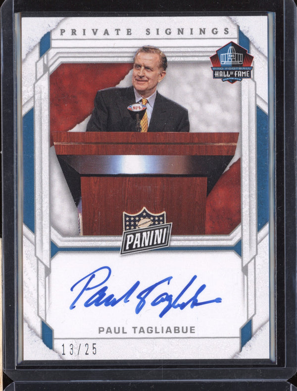 Paul Tagliabue 2020 Panini Hall of Fame PT Private Signings Auto 13/25  ASR