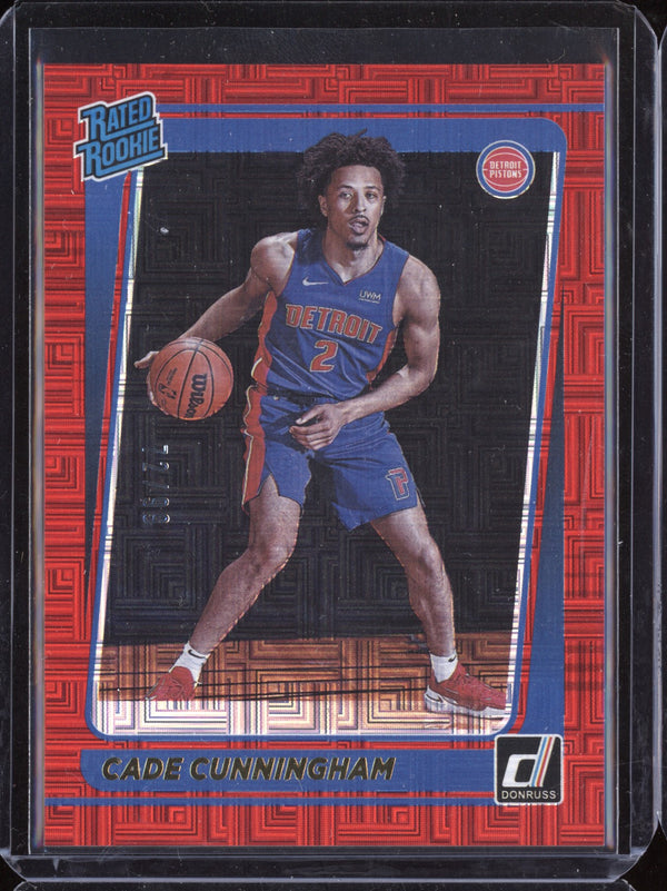 Cade Cunningham 2021/22 Panini Donruss Choice Rated Rookie Red  RC 72/99