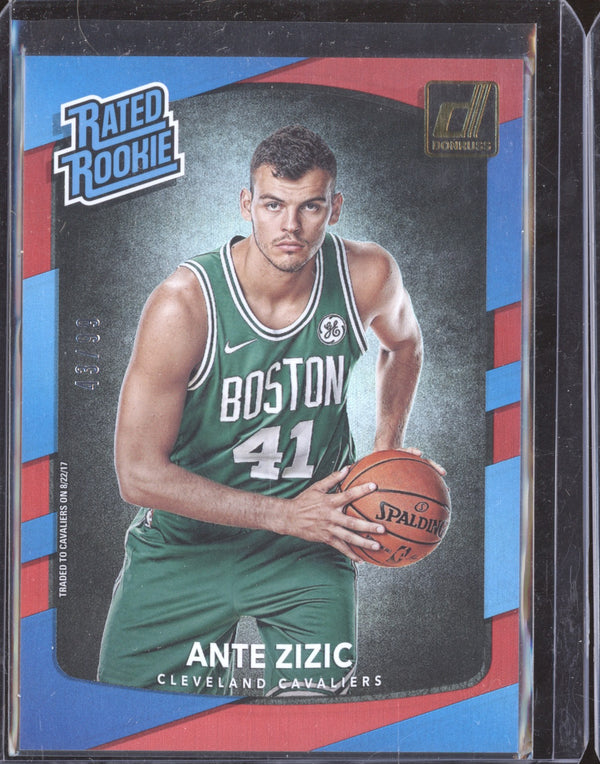 Ante Zizic 2017-18 Panini Donruss 186 Press Proof Holo Red RC 43/99