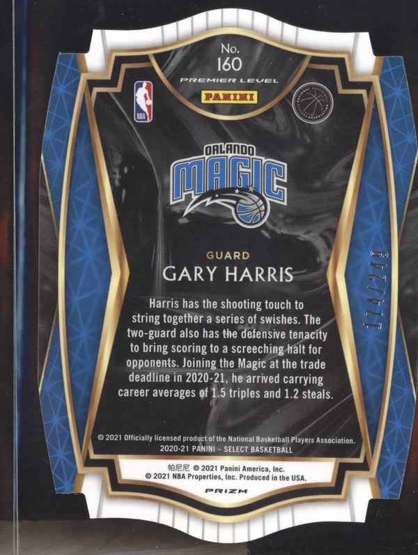 Gary Harris 2020-21 Panini Select 160 Premier Level Blue Die Cut 174/249