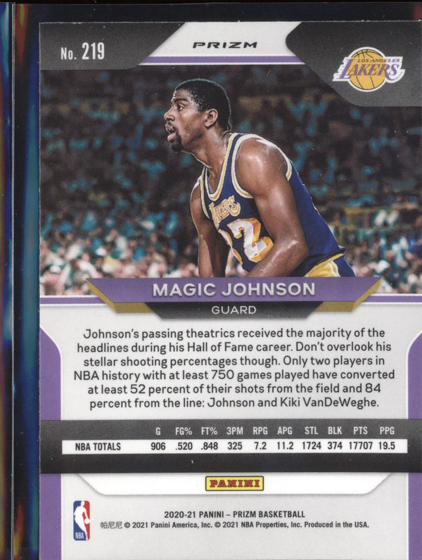 Magic Johnson 2020-21 Panini Prizm 219 Silver