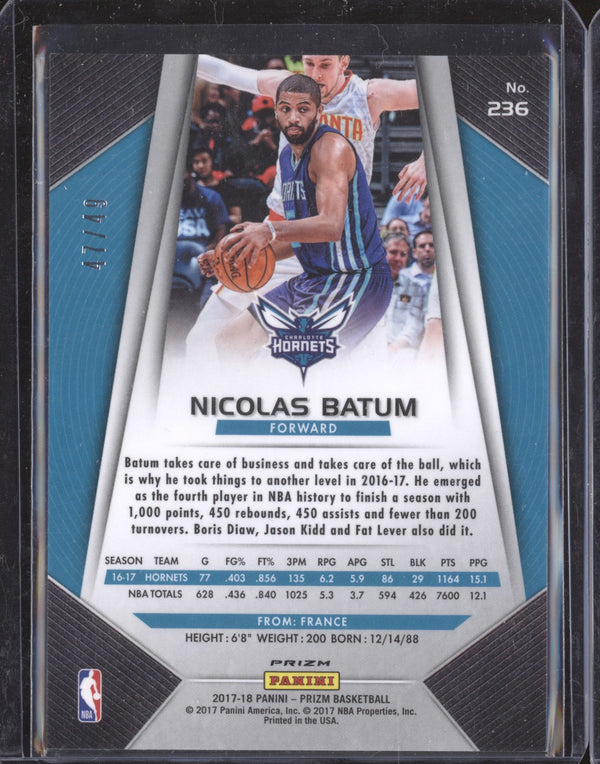 Nicolas Batum 2017-18 Panini Prizm 236 Orange 47/49