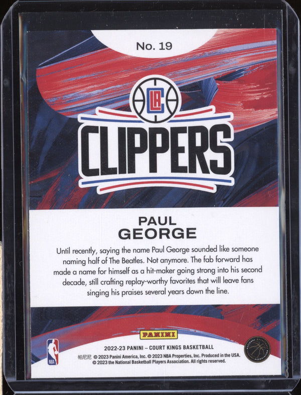 Paul George 2022-23 Panini Court Kings 19 Modern Strokes