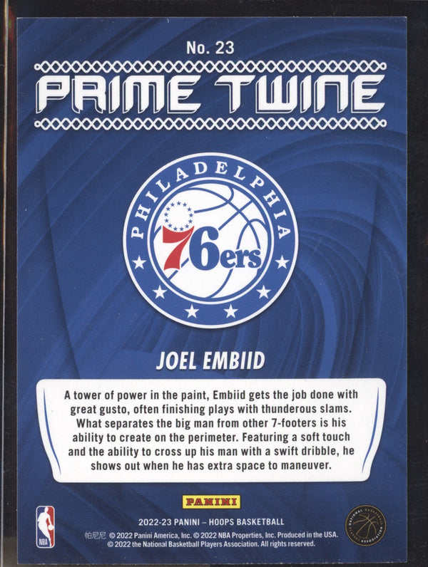 Joel Embiid 2022-23 Panini Hoops 23 Prime Twine