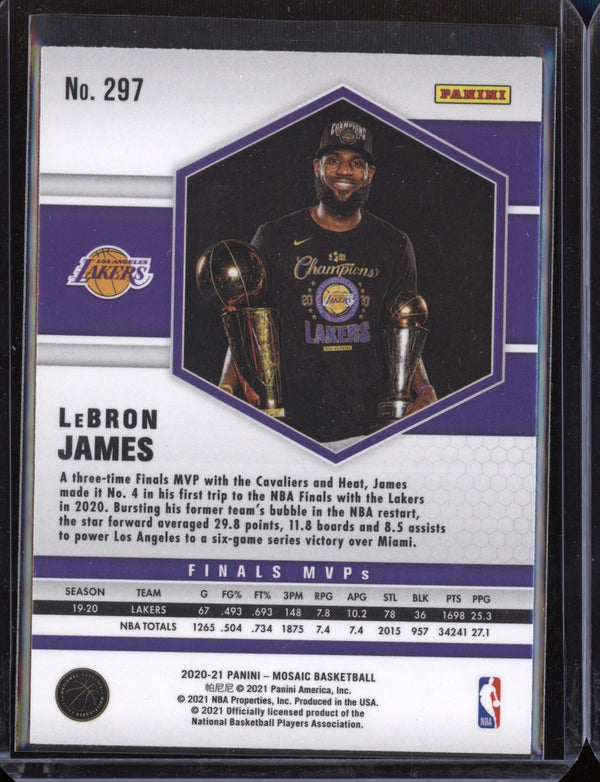 LeBron James 2020-21 Panini Mosaic Finals MVPs