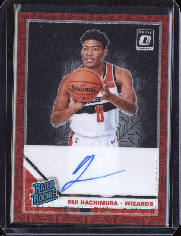 Rui Hachimura 2019-20 Panini Donruss Optic Choice Red Auto RC