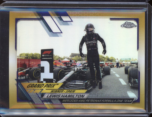 Lewis Hamilton 2021 Topps Chrome Gold Purple