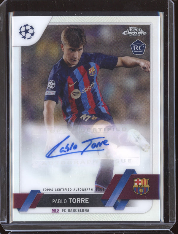 Pablo Torre 2022-23 Topps Chrome UEFA Club CA-PT Auto RC