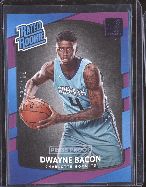 Dwayne Baccon 2017-18 Panini Donruss 161 Press Proof Purple  RC 62/199