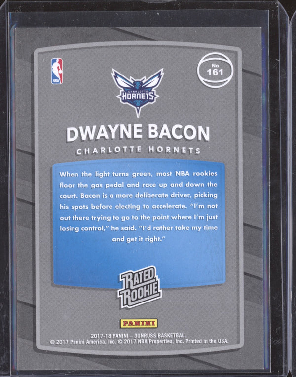 Dwayne Baccon 2017-18 Panini Donruss 161 Press Proof Purple  RC 62/199