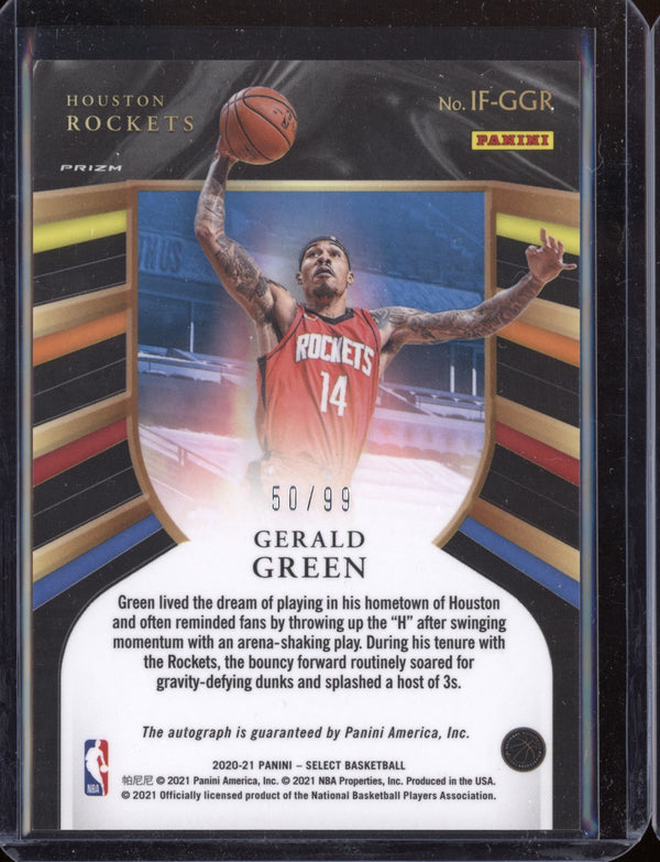 Gerald Green 2020-21 Panini Select In Flight Neon Green 50/99