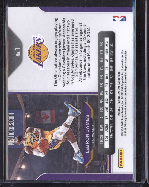 LeBron James 2020/21 Panini Prizm