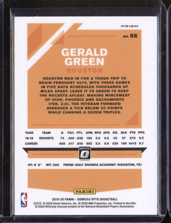 Gerald Green 2019-20 Panini Optic Choice Red & Green Prizm