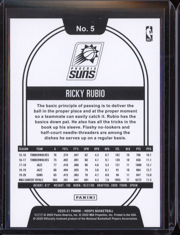 Ricky Rubio 2020-21 Panini Hoops Artist Proof 4/25