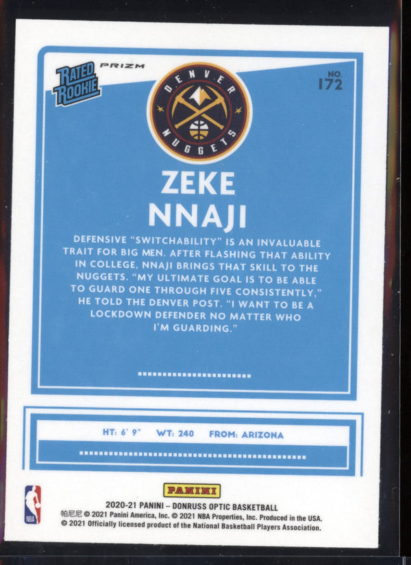 Zeke Nnaji 2020/21 Panini Optic Holo RC
