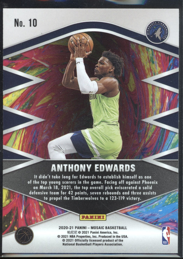 Anthony Edwards 2020-21 Panini Mosaic Introductions RC