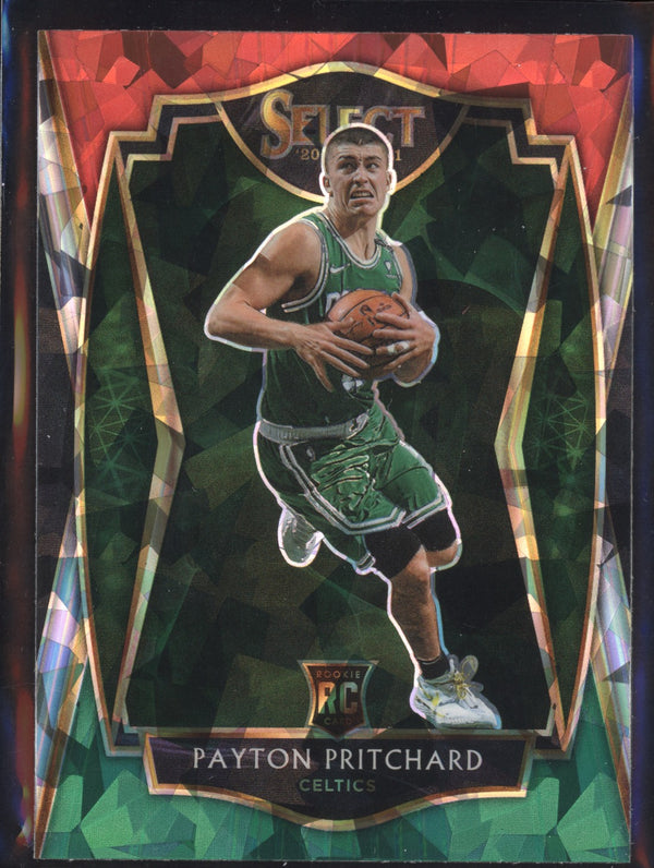 Payton Pritchard 2020-21 Panini Select 196 Premier Red White Green Ice RC